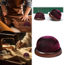 Giyblacko Glossy Pin Cushion Wooden Base Round 1pc