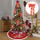 Christmas tree light warm gold bow pendant 1