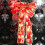 Christmas tree light warm gold bow pendant 5