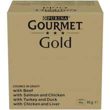 96x85g GOURMET Perle Country Medley Mini Fillets in Jelly Wet Cat Food