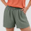 Women's Linen Blend High Waisted Drawstring Shorts 4 Inch 2