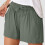 Women's Linen Blend High Waisted Drawstring Shorts 4 Inch 5
