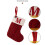 Rode gebreide kerstsok met monogram, 18 cm 4