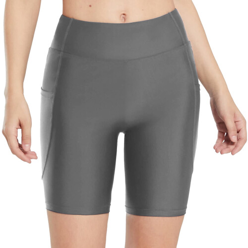 Dame badeshorts grå størrelse S 2