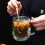 Klares, florales Doppelglas-Barset 4