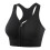 Women's Sports Bra Solid Front Zip High Support Racerback 1