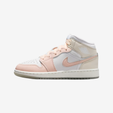 (US7/UK6/EU40, White) Nike Air Jordan 1 Mid SE Kids' Lifestyle Sneakers