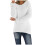 Women's fuzzy sweater solid color long sleeve round neck 1