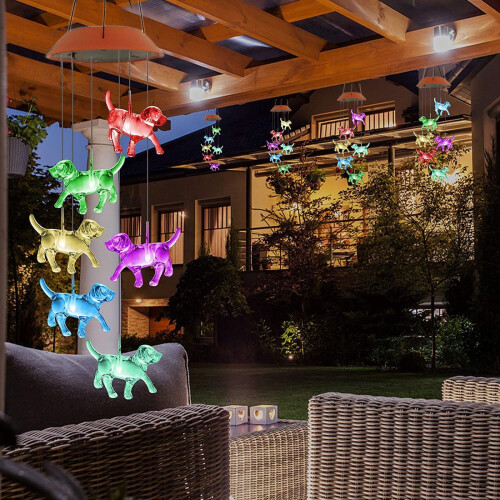 Outdoor Solar Wind Chime Light with LED Colors 2