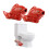 Ceramic Toilet Bolt Covers Koi Design Red 2 Pack 1