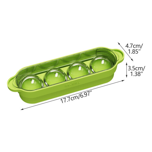 Ice Ball Mold Tray 4 Grids Spherical Ice Cubes 2