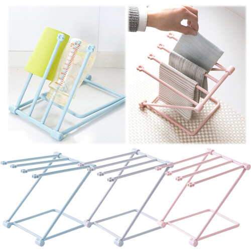 Countertop Drain Rack with 4 Arms and Foldable Design 1
