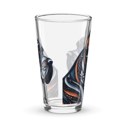 Cane Corso paper art shaker pint glass 2