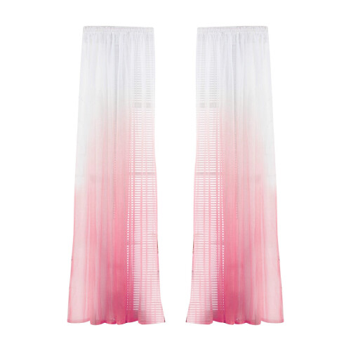 Pink Gradient Tulle Door Scarf Curtain Panel 1