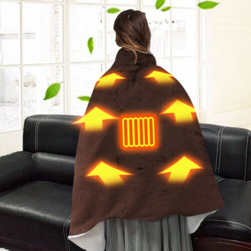 Heated Blanket Brown Soft Flannel 140x80 cm 2