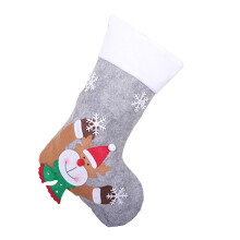 Grey Christmas candy bag for tree ornaments and gifts