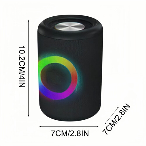 Ασύρματο ηχείο Bluetooth Fankiway με πολύχρωμο φως και κάρτα υπογούφερ, δίσκο USB flash, 2
