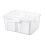 Fridge Organizer with Lids,Stackable Refrigerator Organizer Bins, Removable Containers for Food and Storage White 1