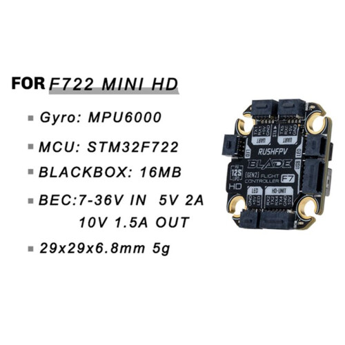 RUSHFPV BLADE F722 V2  FPV Flight Controller STM32F722 MPU6000 Suitable for RC FPV Drones 2