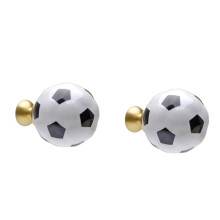 2Pc Ceramic Brass Furniture Handles for Cabinets and Drawers Children's Room Gold Closet Dresser Pulls Door Handles