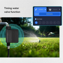 Tuya Solar Water Timed Bevattningsvattenventil IP65 Vattentät Inkluderar Jordtemperatur- och Fuktighetsdetektor US