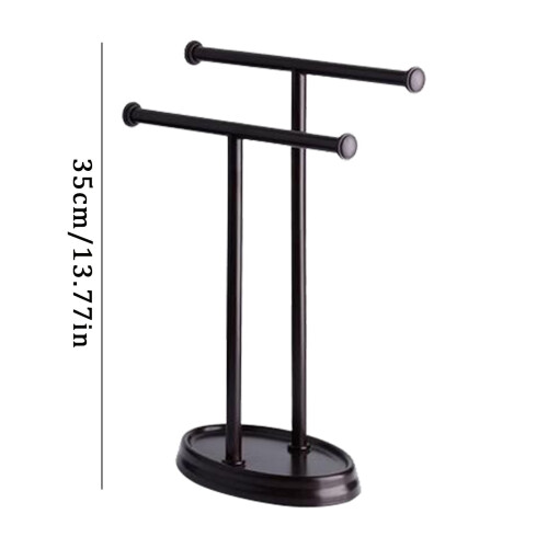 Stainless Steel Double Towel Rack Countertop Shelf 2
