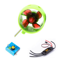 12V-24V 20A Onderwaterjetboot-Stuwmotor, 4-Bladige Contrapropeller-Propellermotor voor Doe-Het-Zelf RC-Robotonderzeeër