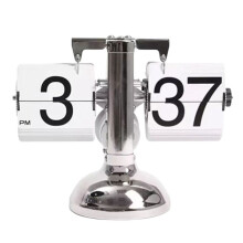 Flip-Digitaluhr - Kleine Tischuhr, Retro-Flip-Uhr, Flip-Quarzuhr mit Internem Getriebe, Einbeinige Uhr für Zuhause