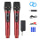 Wireless One-to-Two Home Microphone 6.35 Interface Professional Handheld Microphone for KTV Performance Stage Red 1