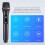 Wireless One-to-Two Home Microphone 6.35 Interface Professional Handheld Microphone for KTV Performance Stage Gray 4
