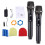 Wireless One-to-Two Home Microphone 6.35 Interface Professional Handheld Microphone for KTV Performance Stage Gray 6