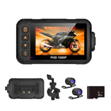 1080P Wasserdichte Motorradkamera DVR Motorrad Dashcam 3,0 Zoll Vorne und Hinten Kamera Video Motorrad Recorder