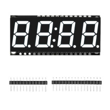 HT16K33 LED-Displaymodul 4-Siffrig 7-Segment 0,56 Tums Tidklockindikatorrörmodul Vit