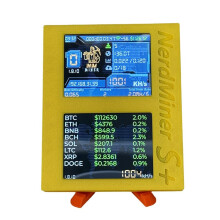 Nerdminer S+ 2X1060KH/S Solo Miner BTC ETH Price Display/Mining/ Dual Screens BTC Crypto Bitcoin Miner with 3D Stand
