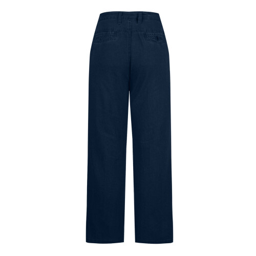 Men's Elastic Waist Jeans Solid Color Straight Fit High 2