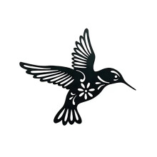 Metal Hummingbird Wall Art Black Decorative Pendant