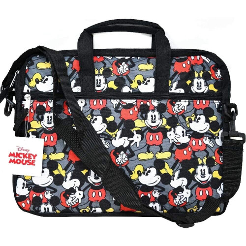 Bolsa para tablet com estampa do Mickey Mouse e alça de ombro.