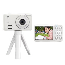 4K Digital Camera 2.88 Inch HD Display 18x Video Recorder Camera LED Fill Light 800mAh Battery Vlogging Camera White