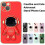 Cartoon Astronaut Phone Case Purple TPU Foldable Stand 2