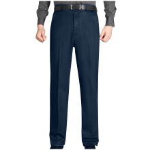 Men's Elastic Waist Jeans Solid Color Straight Fit High