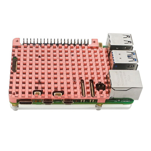 For Raspberry Pi 5 Copper Heatsink Metal Case Passive Cooling Shell Copper Enclosure for Raspberry Pi 5 5B ,Without Fan 2