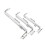 Huayishang flat head elbow screwdriver set 3 pcs silver 3