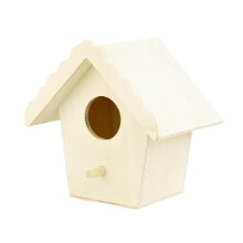 Wooden Hummingbird Feeder House 1 Piece