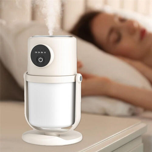 Home Large Capacity Atomizer USB Silent Night Light Small Air Purifying Humidifier,Creamy-White 2