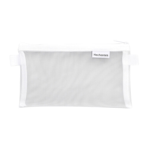 Clear nylon mesh pencil pouch with zipper, 1 piece