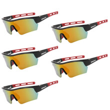 5 Stuks Outdoor Winddichte en Stofdichte Sportbrillen Fietszonnebrillen Unisex Mode Gekleurde Zonnebrillen E