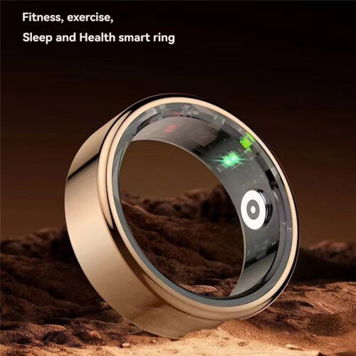 R06  Ring, Gesundheitsmonitor, Herzfrequenz-Schlafmonitor, IP68 Wasserdicht, Multisport-Modi, Schwarz 2