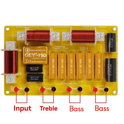 Divisor de Áudio Crossover Divisor Bidirecional Duplo 15 Polegadas 12 Polegadas Desempenho Alto Som Proteger Palco Alto e Baixo Alto-Falante 2