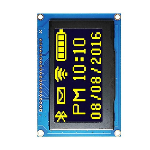 Tela OLED de 2,7 Polegadas, Driver SSD1325 de 20 Pinos, Tela de Matriz de Pontos 12864, Módulo OLED Serial SPI 2