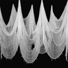 Halloween mesh decoration flag string black white